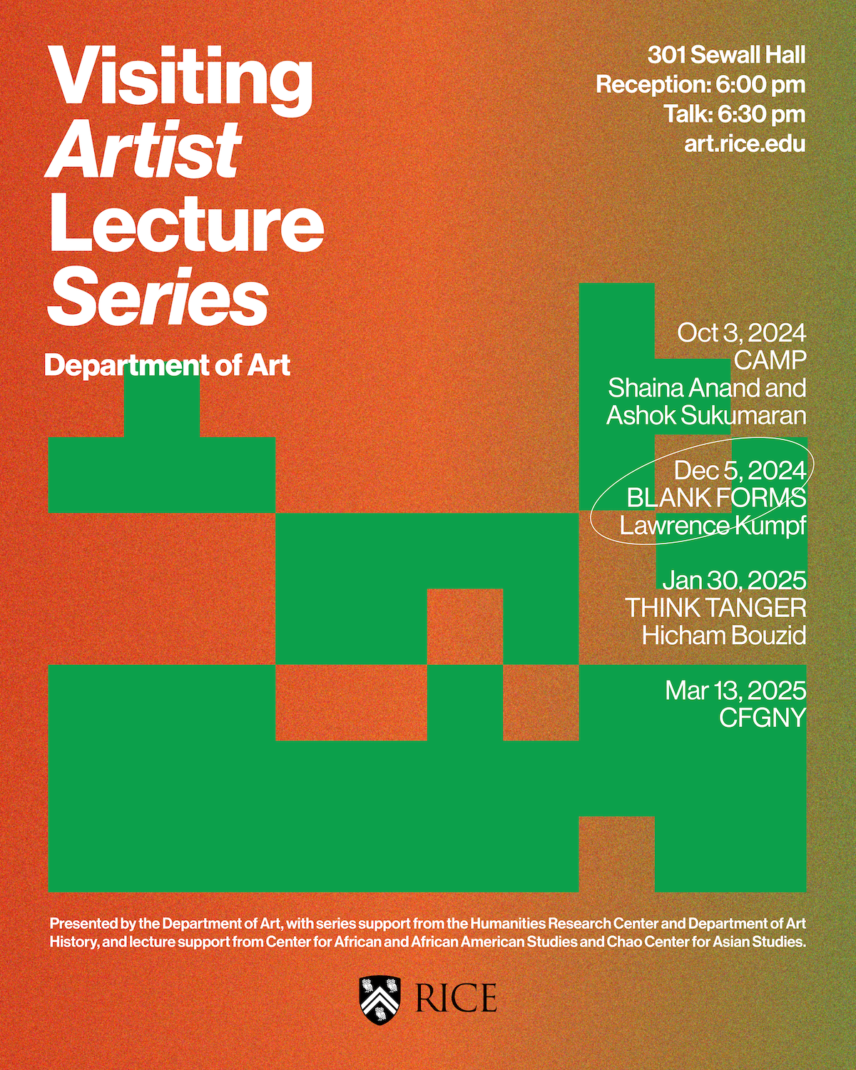 Blank Forms poster promoting public lecture