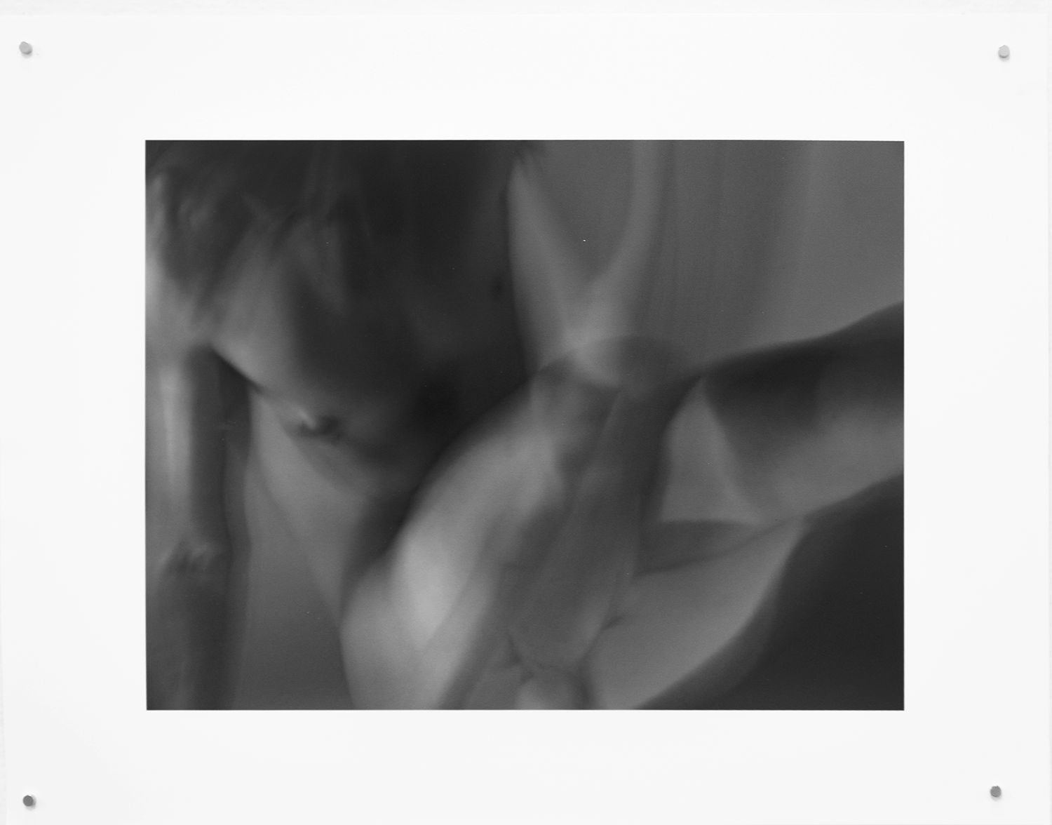 Black and white photograph of a body in motion