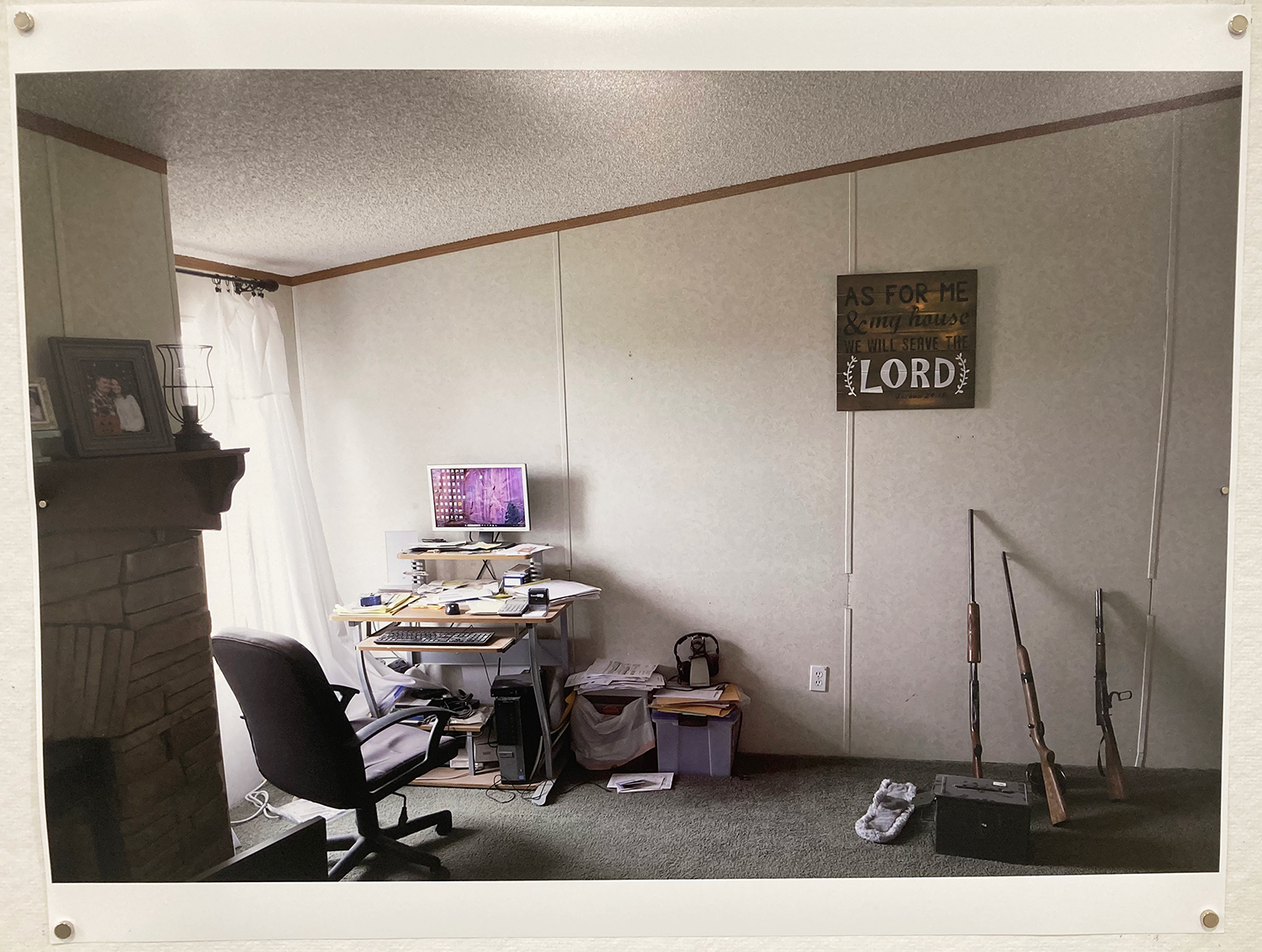 Photograph of a living room, inkjet print on luster paper