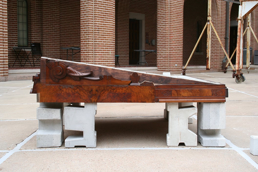 Side view of sculpture.