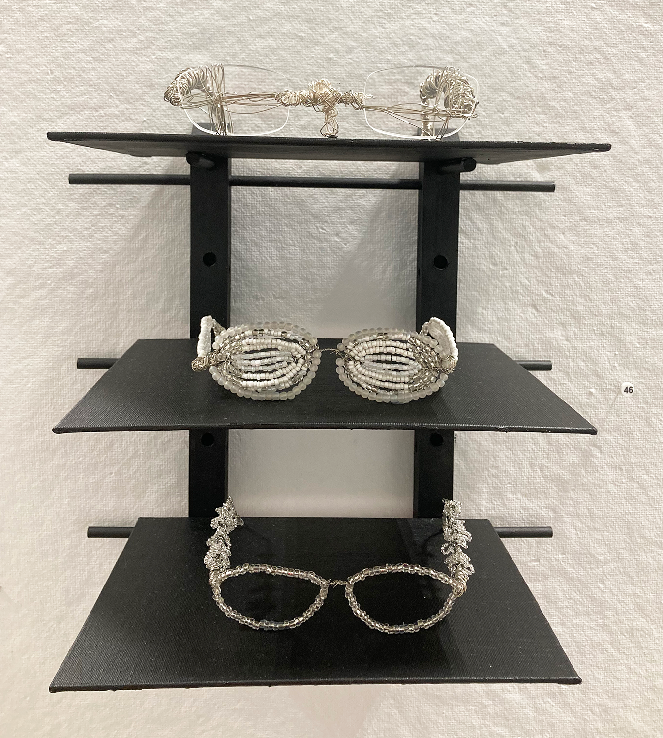 Reading glasses made from seed beads