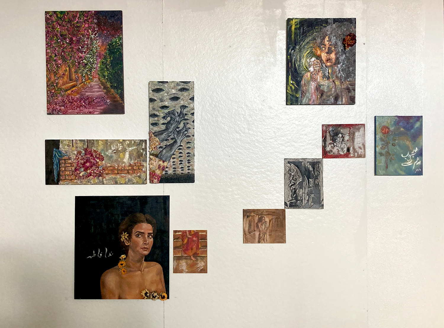 Paintings with mixed media by Nida Fatima