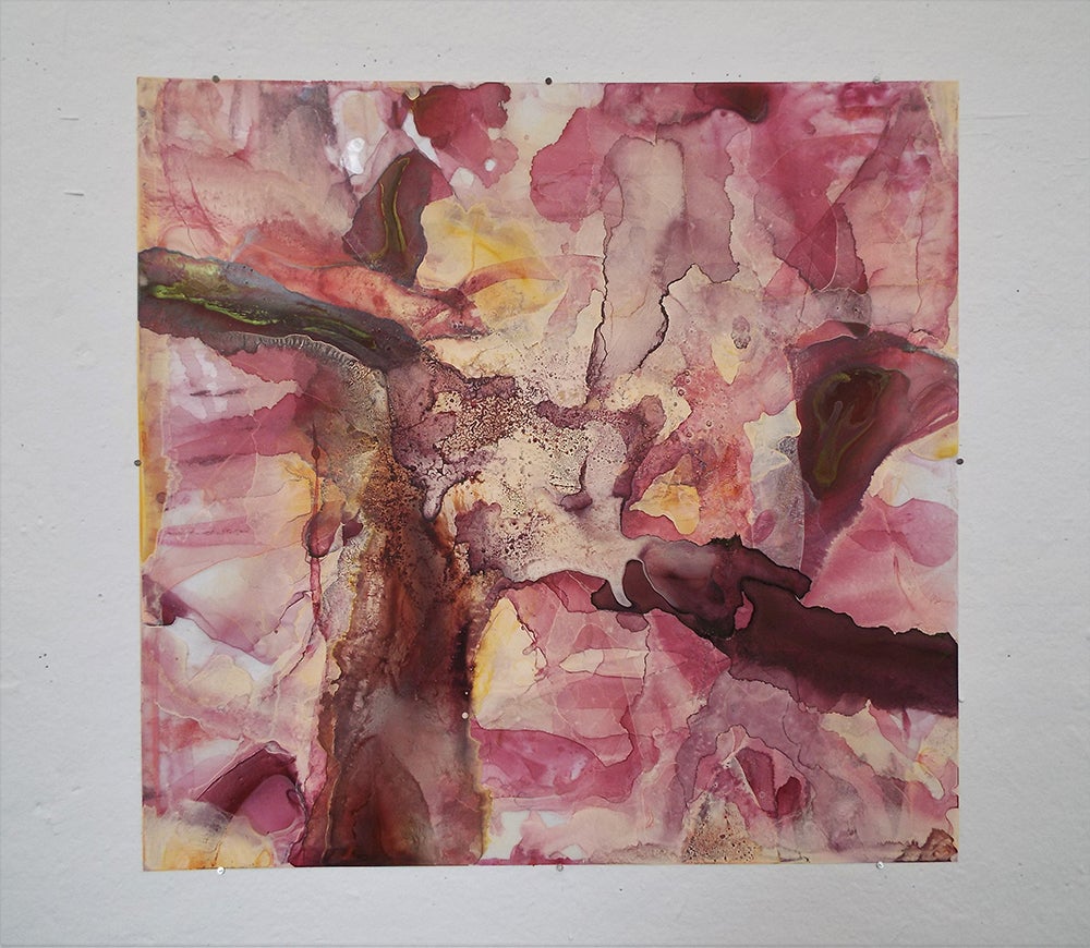 No. 4, 19 in x 20 in, acrylic on mylar sheet, 2021