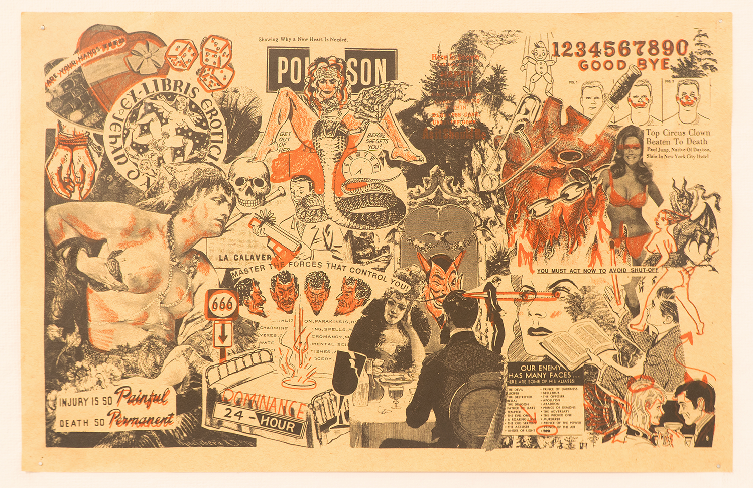Risograph print titled 'poison'