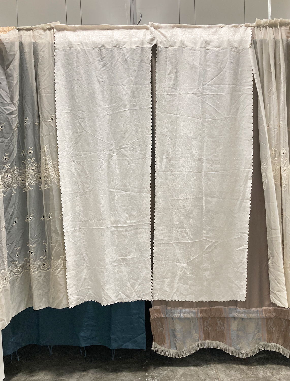 A room entrance made of curtains