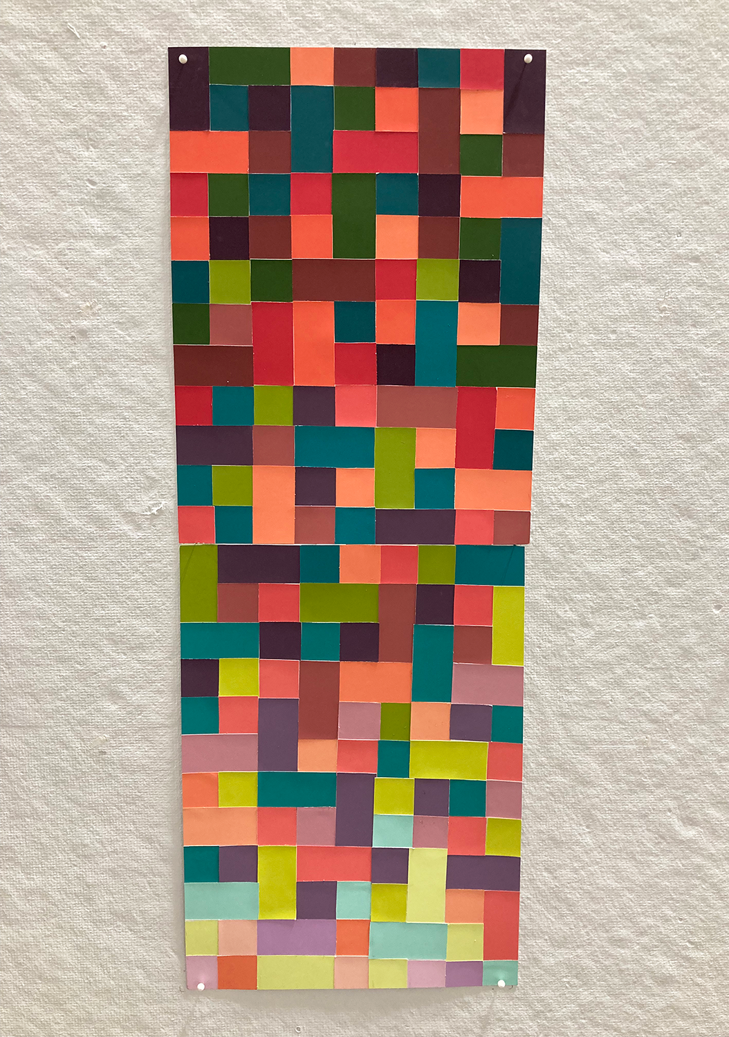 Piece titled 'tetris' made with alcohol markers and paper