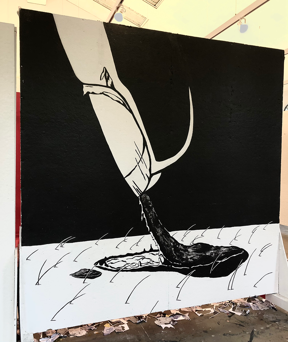 Pry, April 2021, 8 ft x 8 ft, latex paint