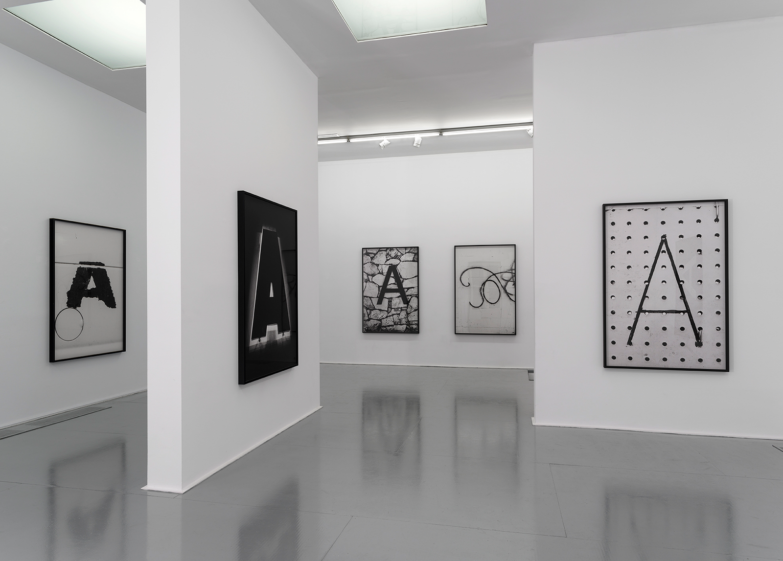 Installation image from Shannon Ebner: A Pattern to the Letter in Athens, Greece, 2017